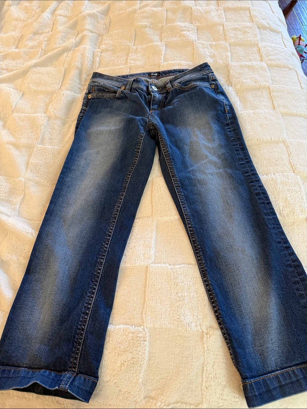 D&G Wide Leg Women's Jeans in Dark Blue Wash